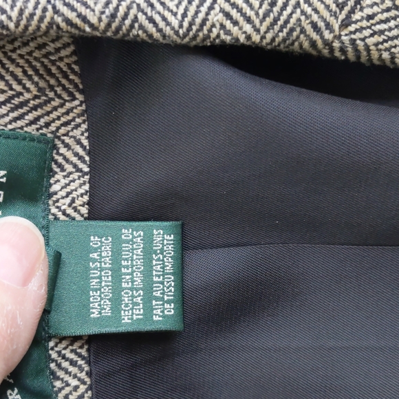 COPY - Silk tweed jacket by Lauren Ralph Lauren petite. One button front three … - Picture 4 of 10